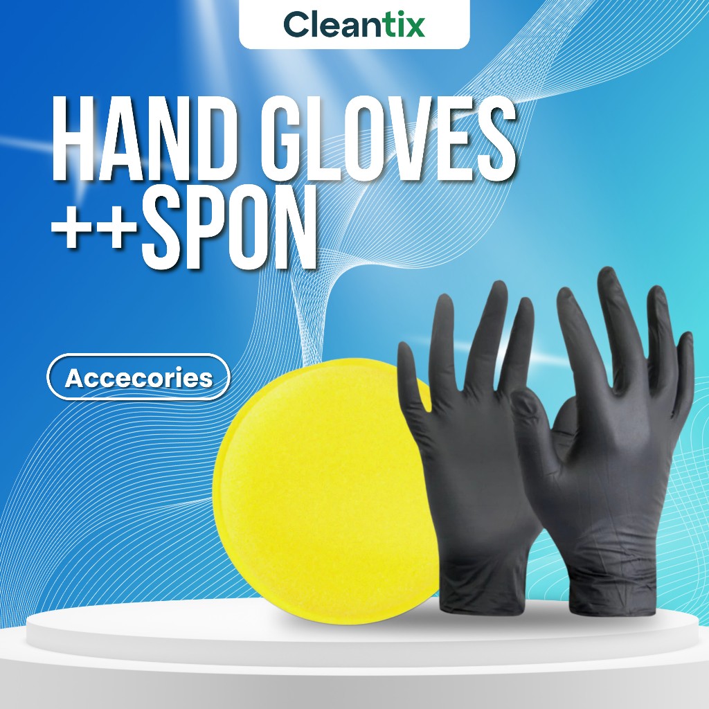 Jual Cleantix Spon dan Hand Gloves Sarung Tangan Food Grade Tebal ...
