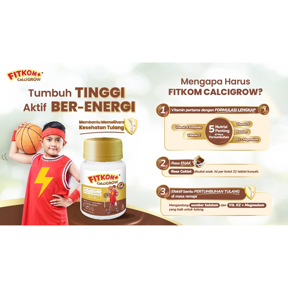 Jual Fitkom CalciGROW 𝟏 𝐁𝐎𝐓𝐎𝐋 𝐈𝐒𝐈 𝟐𝟏 𝐓𝐀𝐁𝐋𝐄𝐓 𝐊𝐔𝐍𝐘𝐀𝐇 - Vitamin Peninggi ...