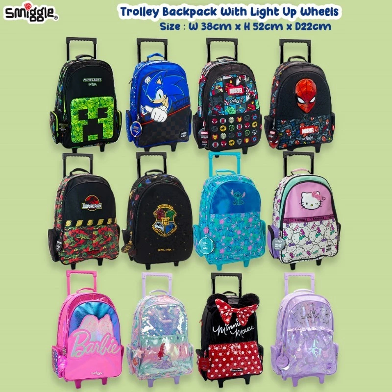 Jual SMG TROLLEY BACKPACK WITH LIGHT UP WHEELS TAS TROLLEY ANAK SD ...