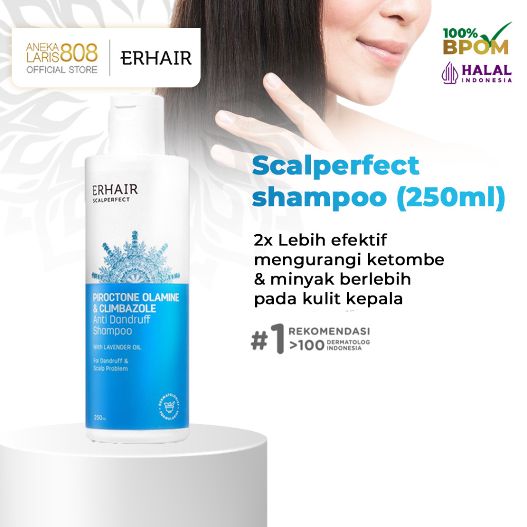ERHA ERHAIR Shampo Anti Ketombe & Seboroik Scalperfect Anti Dandruff Shampoo 250ml