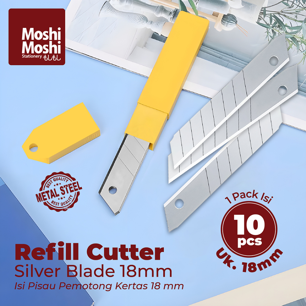 Jual Paper Cutter Refill Moshi 18mm Isi Pisau Pemotong Kertas Tajam ...