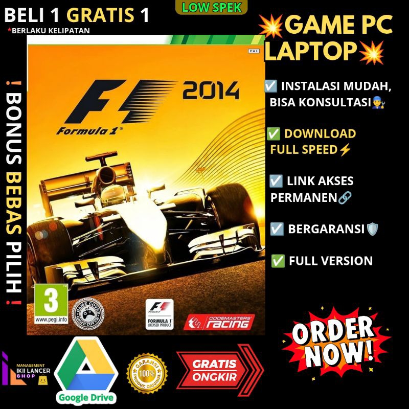 Jual F1 2014 - PC LAPTOP GAMES - ORIGINAL WINDOWS | Shopee Indonesia