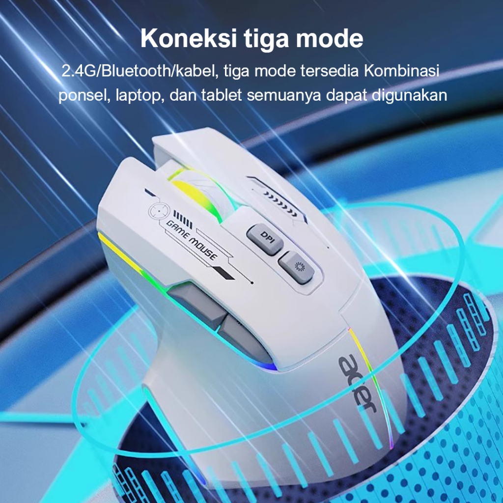 Jual Acer Mouse Wireless OMW950 Plus, Mouse Gaming, 8000DPI, RGB ...
