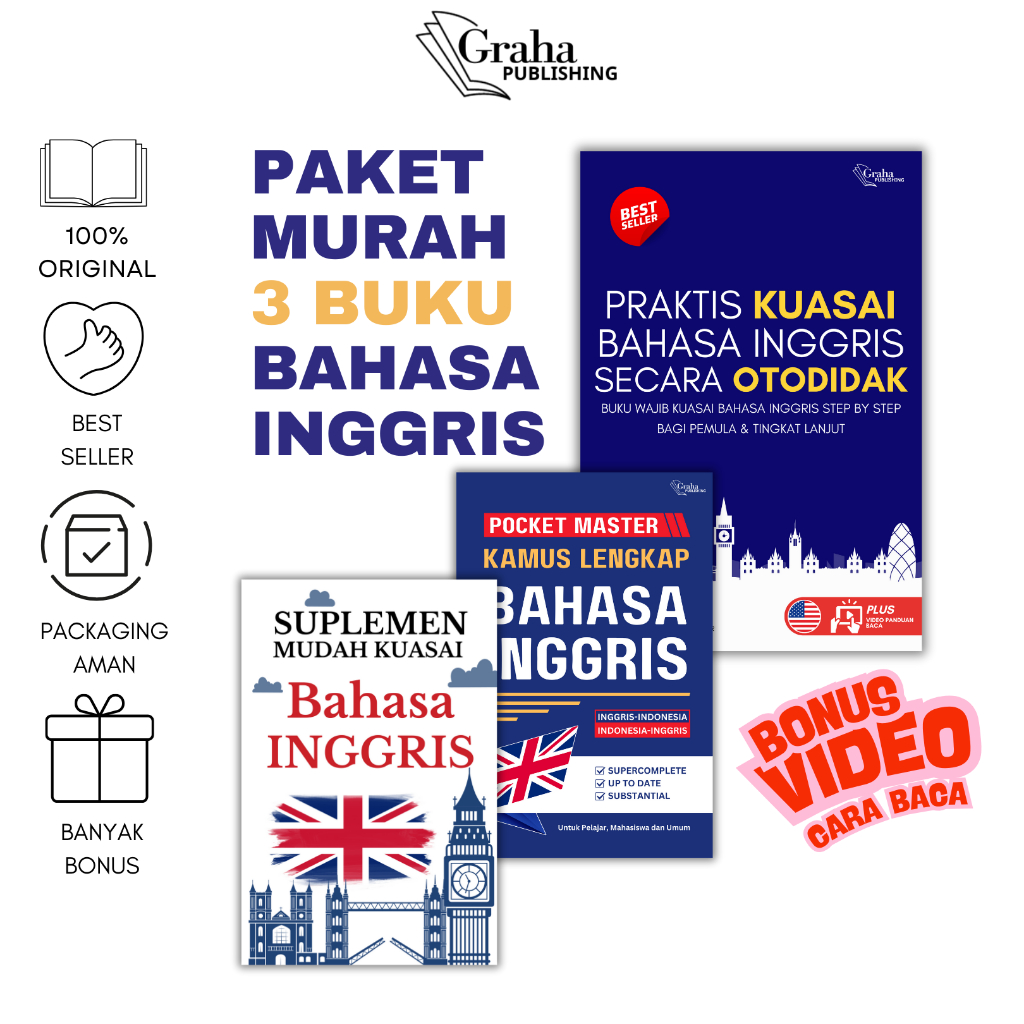 Jual PAKET HEMAT 3 BUKU BELAJAR BAHASA INGGRIS SECARA OTODIDAK | BUKU