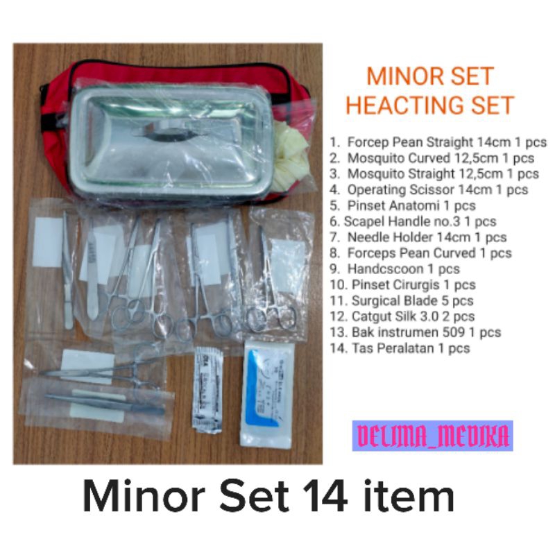 Jual Minor Set 14 item With Instrumen Tray 509 Stainless Steel ...