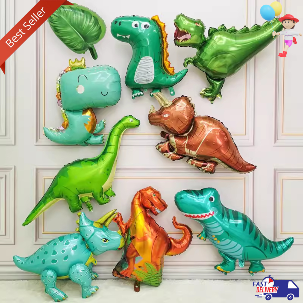 Balon Foil Mini Animal Dinosaurus / Trex / Naga Balon Foil Karakter Dinosaurus Dekorasi Ulang Tahun