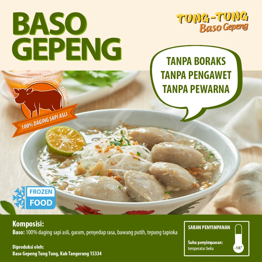Jual BASO GEPENG TUNG TUNG, BAKSO DAGING SAPI ASLI TANPA PENGAWET TANPA ...