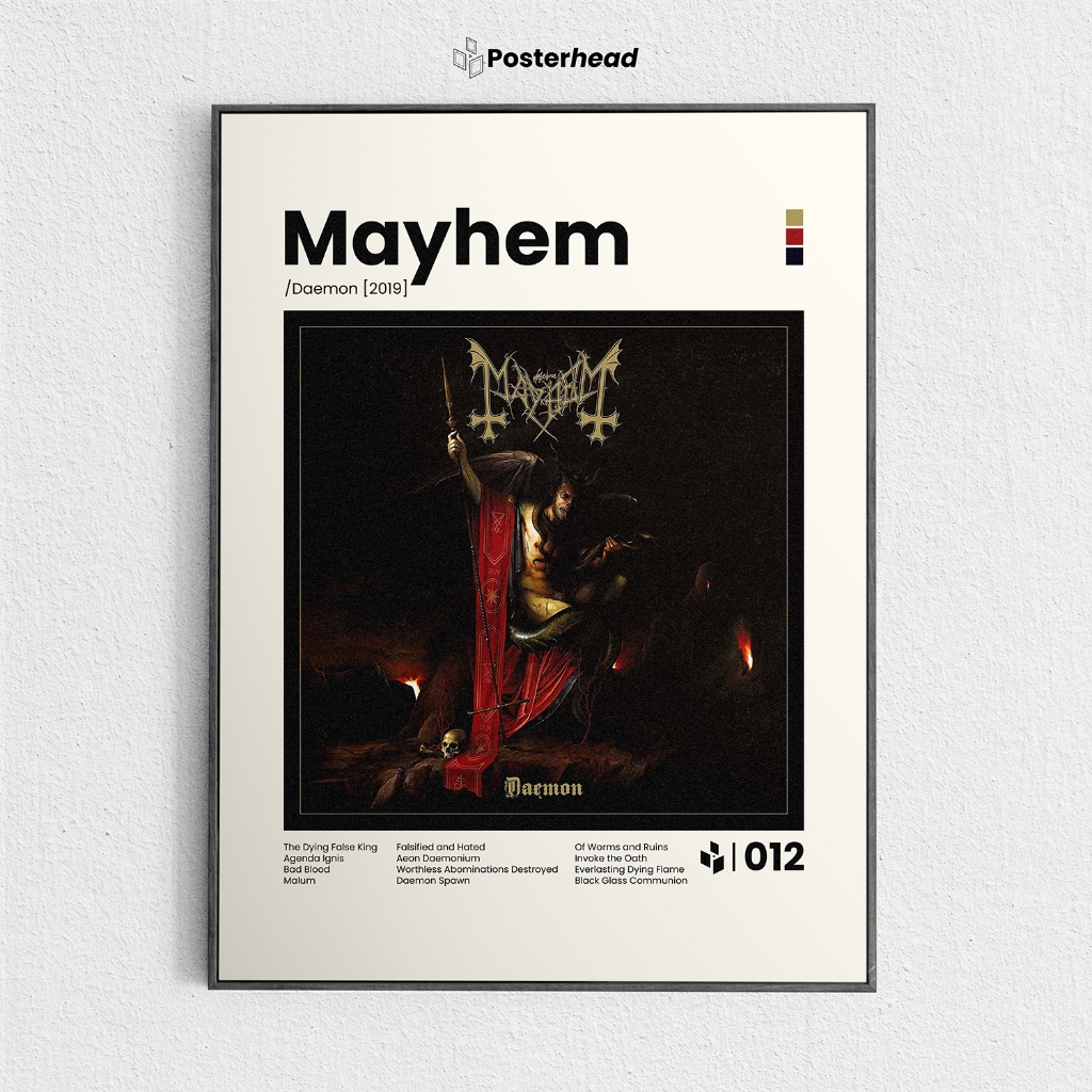 Jual Poster Mayhem - Daemon - Frameblock - Posterhead | Shopee Indonesia