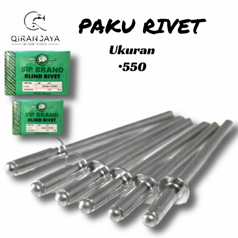 Jual Paku Rivet Ripet 540 550 640 Merk SIP Blind Rivet Alumunium Per ...