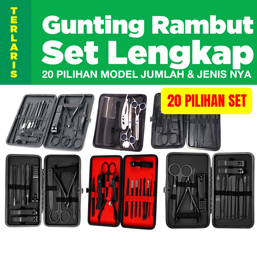 Jual Gunting Rambut Set Lengkap Salon Profesional Alat Potong Rambut ...