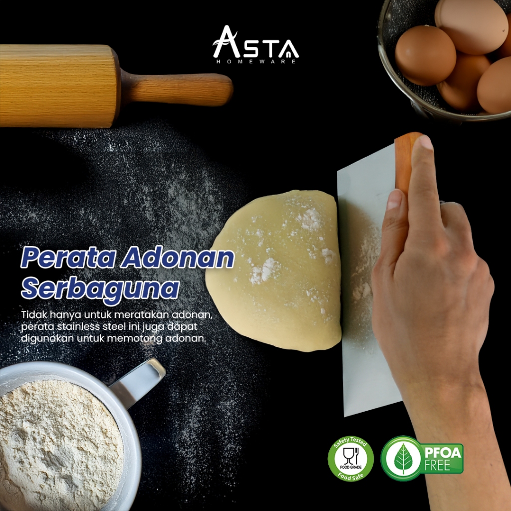 Jual Pisau Adonan Roti - Scraper Stainless - Pemotong Cutter Kue Pastry ...