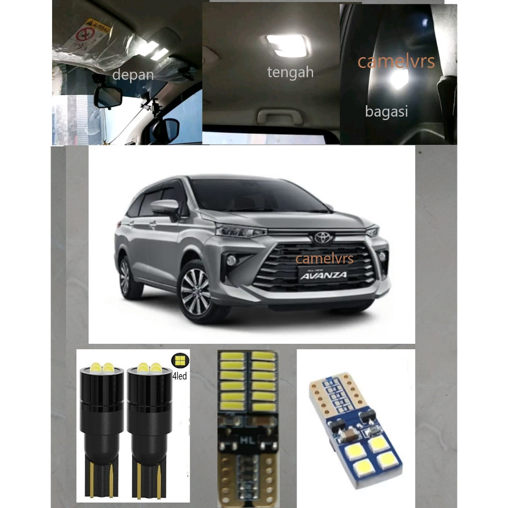 Lampu Kabin Plafon Led Toyota Avanza  Xenia 2022 23 24 Up.. 4pcs