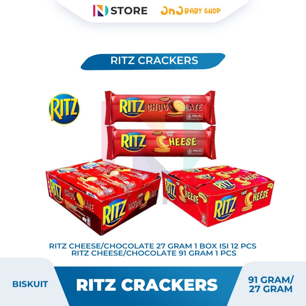 Jual Ritz Crackers Biskuit Rasa Cheese/Chocolate Kemasan 91gr/27gr ...