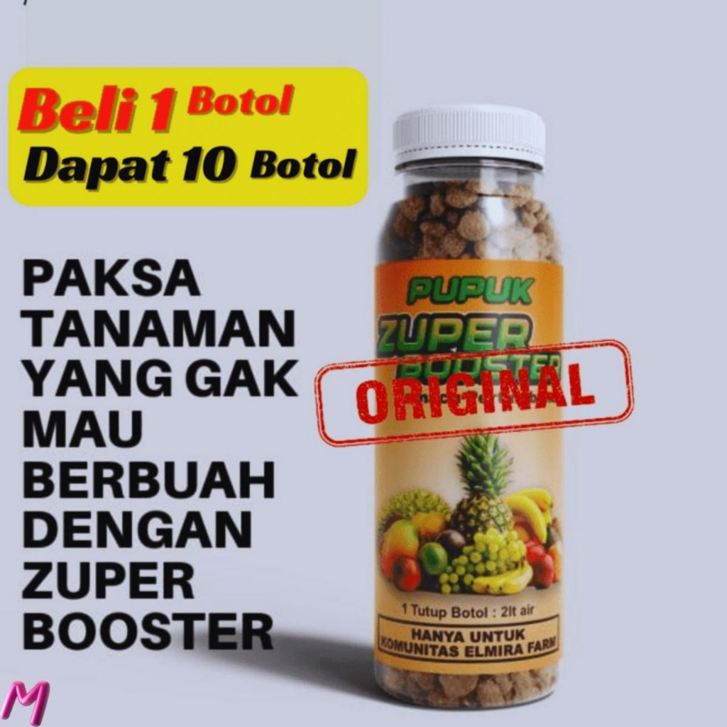 Pupuk zuper booster pupuk organik mempercepat pertumbuhan dan pembuahan (1 paket isi 10 botol)