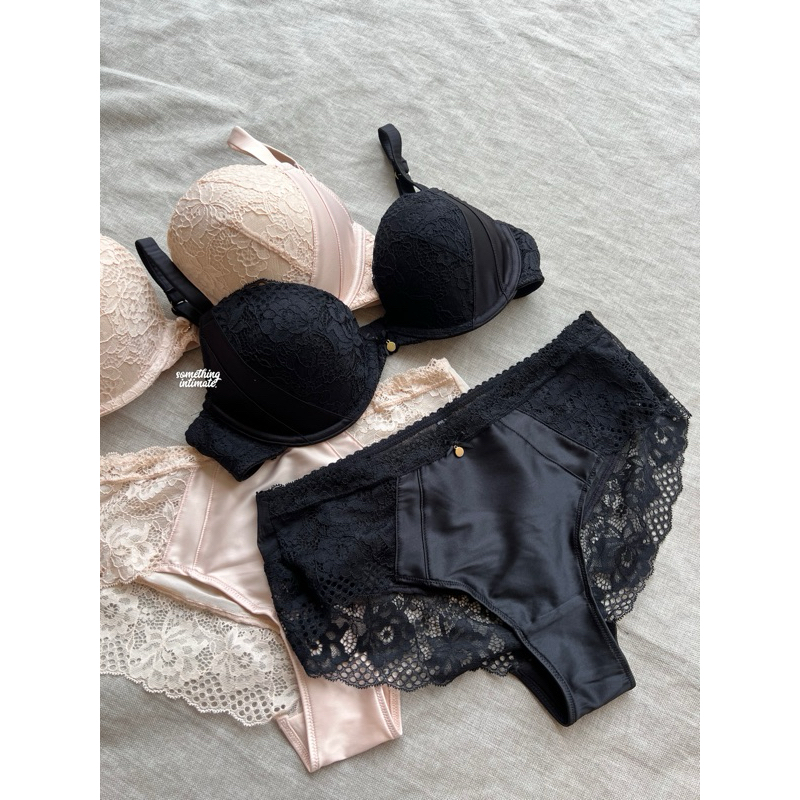 Jual [BRA+CD] M&S X ROSIE Pushup Preview Petite Satin & Lace / Push Up ...