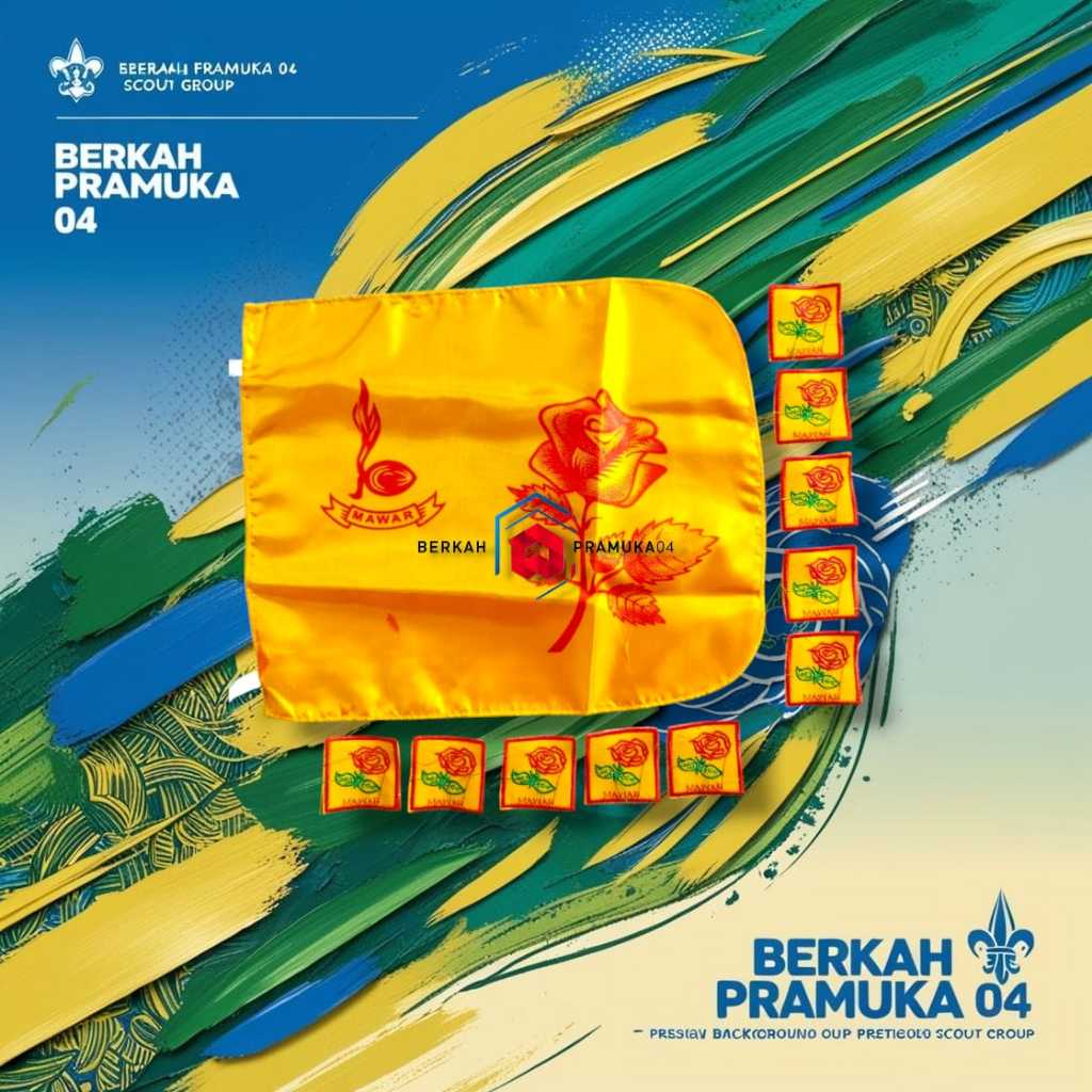 Jual 1 bendera + 10 tanda regu pramuka nama bunga MAWAR | Shopee Indonesia