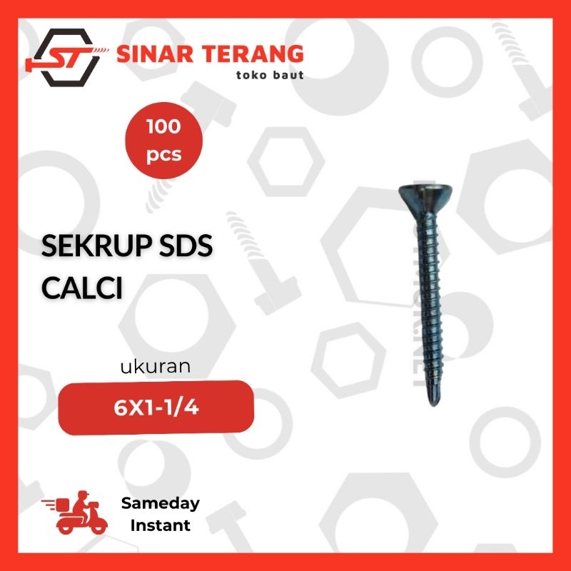 Jual Sekrup Sds Calci 6x1-1/4 | Kalsi board FH Greet 6x32 - Calsi ...