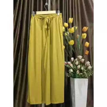 Celana Kulot Rayon Panjang Polos Lembut