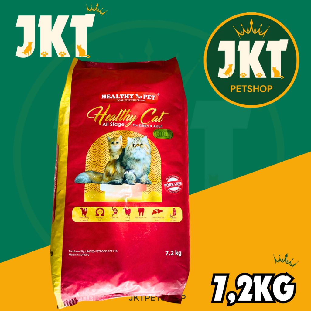 Jual Healthy Pet Cat Food 7.2 Kg for Kitten and Adult | Shopee Indonesia