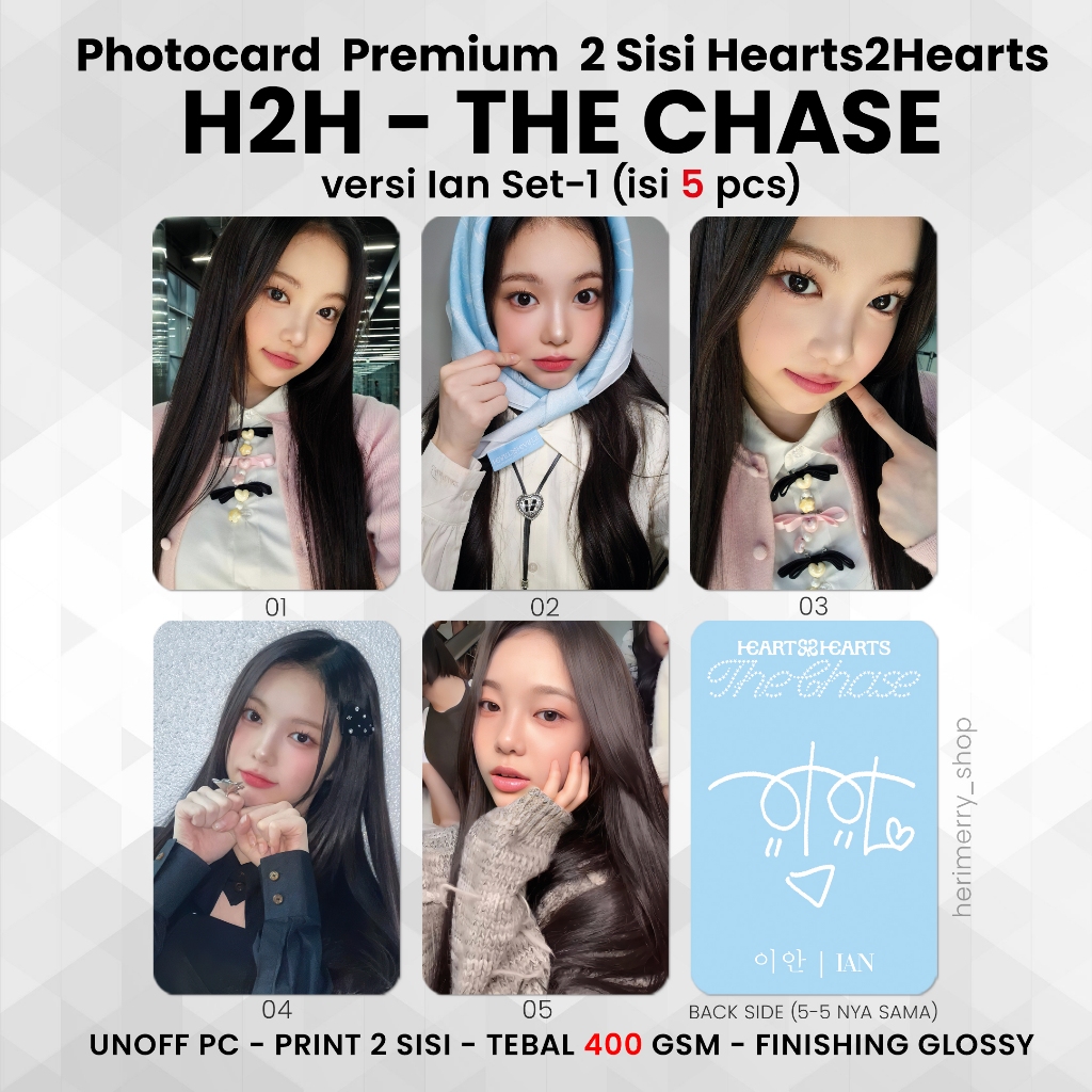 Jual (ISI 5/8 PCS) Photocard HEARTS2HEARTS THE CHASE - PC Premium