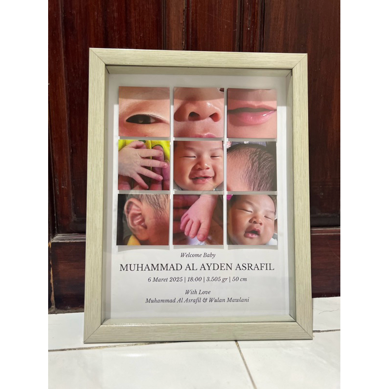 Jual Baby 3D Newborn Frame | Bingkai Biodata Bayi 3D | Shopee Indonesia