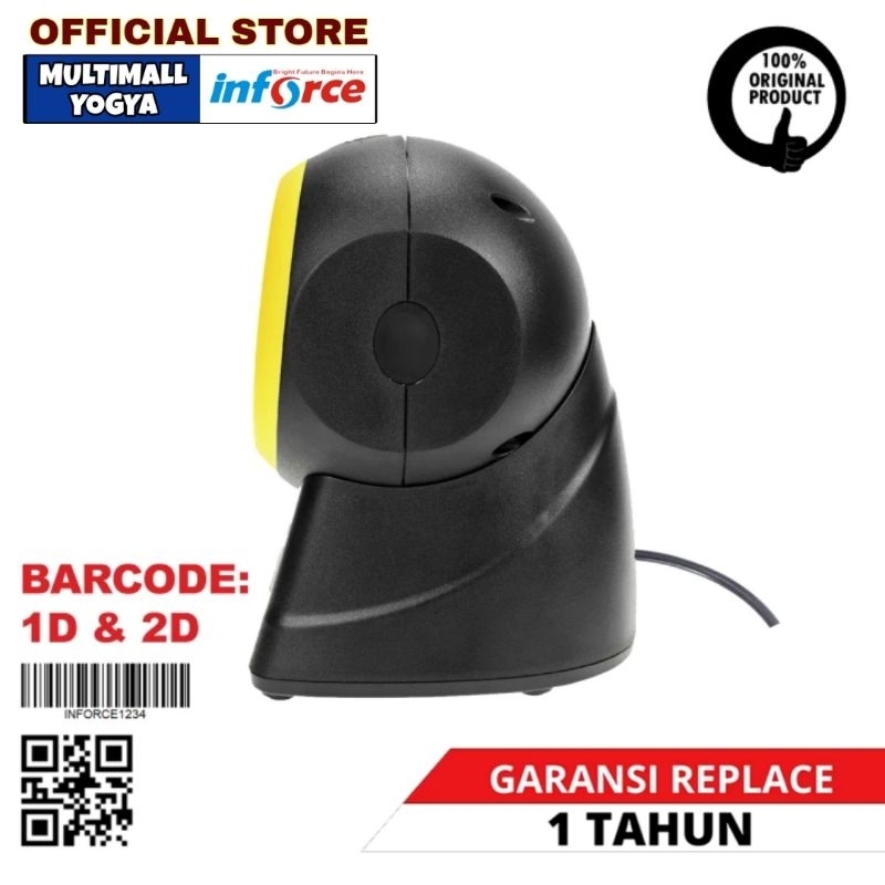Jual Inforce Barcode Scanner T2055 USB 2D & 1D Auto Scan Kertas & Layar ...
