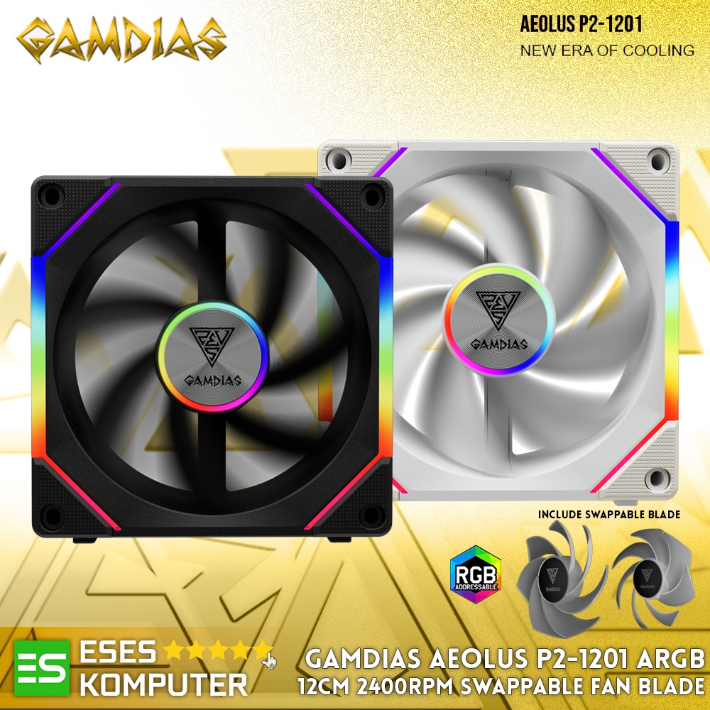 Jual Fan GAMDIAS AEOLUS P2-1201 ARGB Infinity Mirror Swappable Fan ...