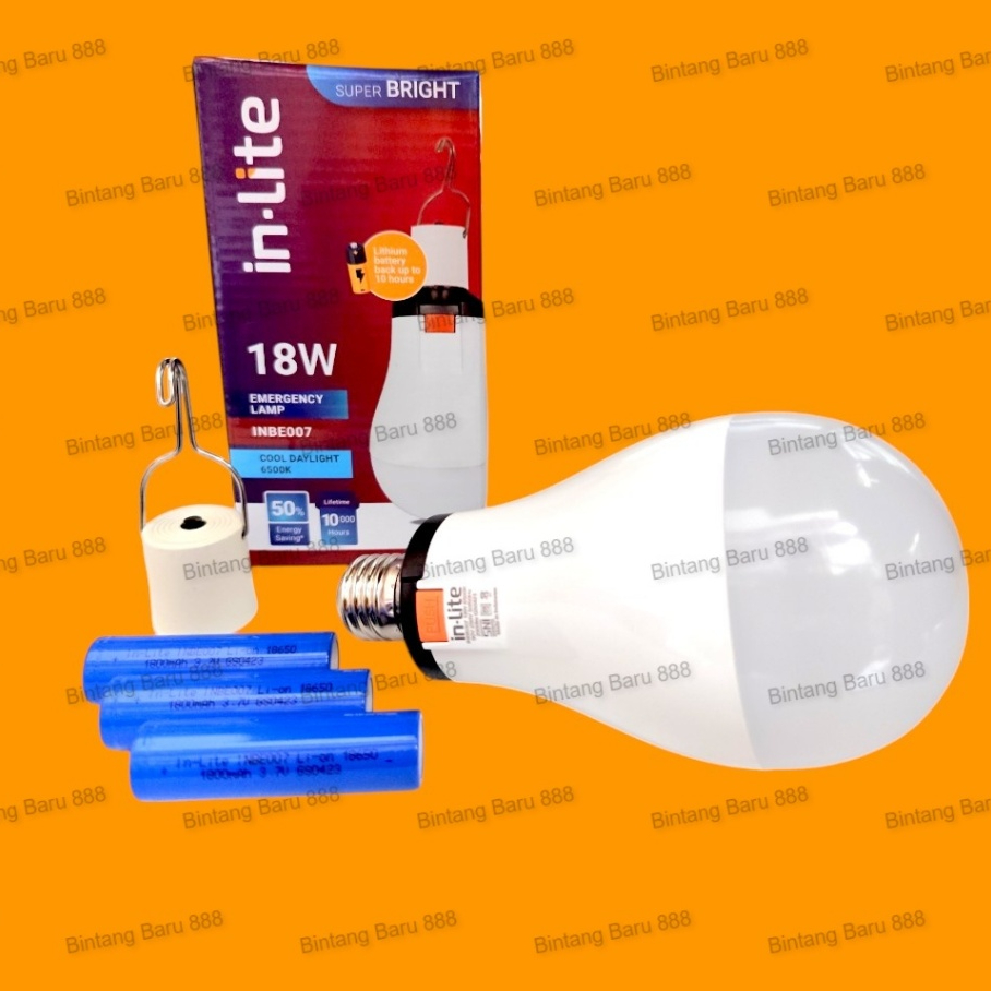 Jual InLite Lampu Emergency LED + Hanger + Battery INBE007 - 18watt ...