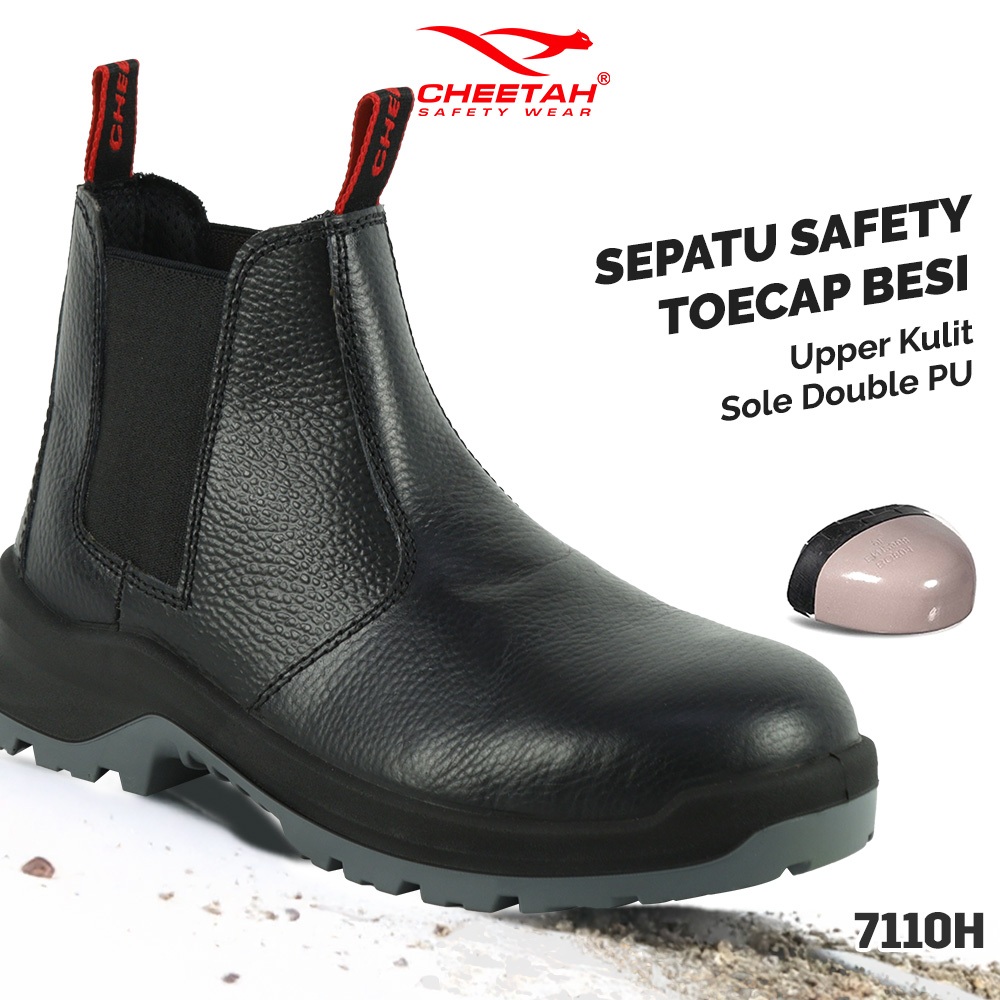 Jual Sepatu Safety Cheetah 7110H 7110 H Rebound Toecap Besi Model Slip ...