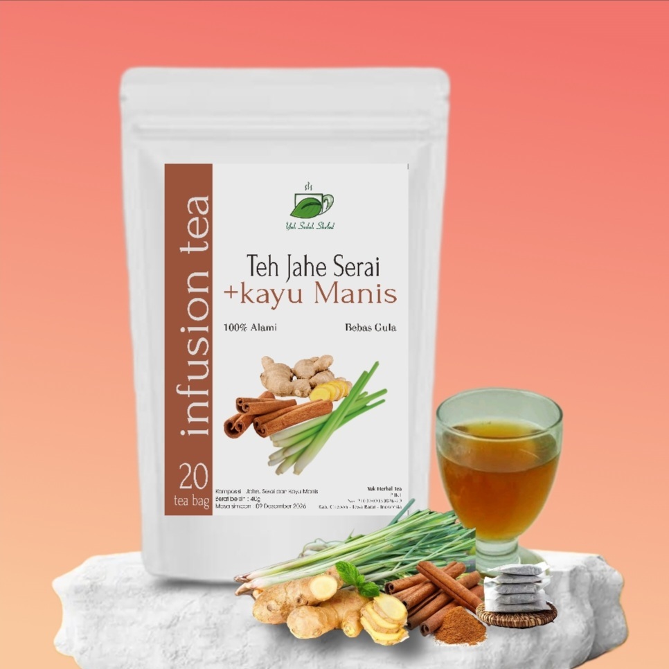 Jual TEH JAHE, SERAI + KAYU MANIS / GINGER, LEMONGRASS with CINNAMON ...