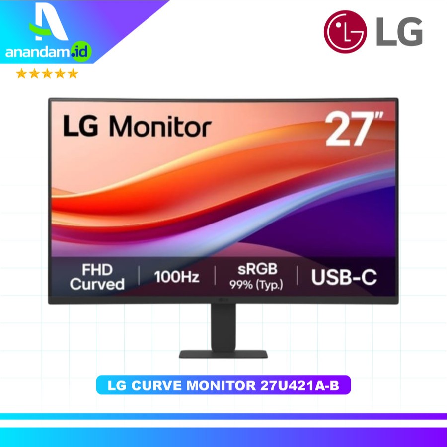 Jual LG 27U421A-B 27" FHD 100Hz Curved Monitor with USB-C / Monitor 27 ...
