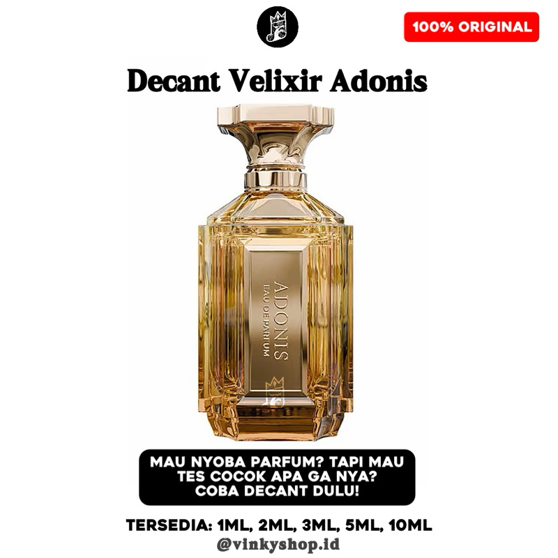 Jual Decant Parfum Velixir Adonis EDP for Unisex 1ml 2ml 3ml 5ml 10ml ...