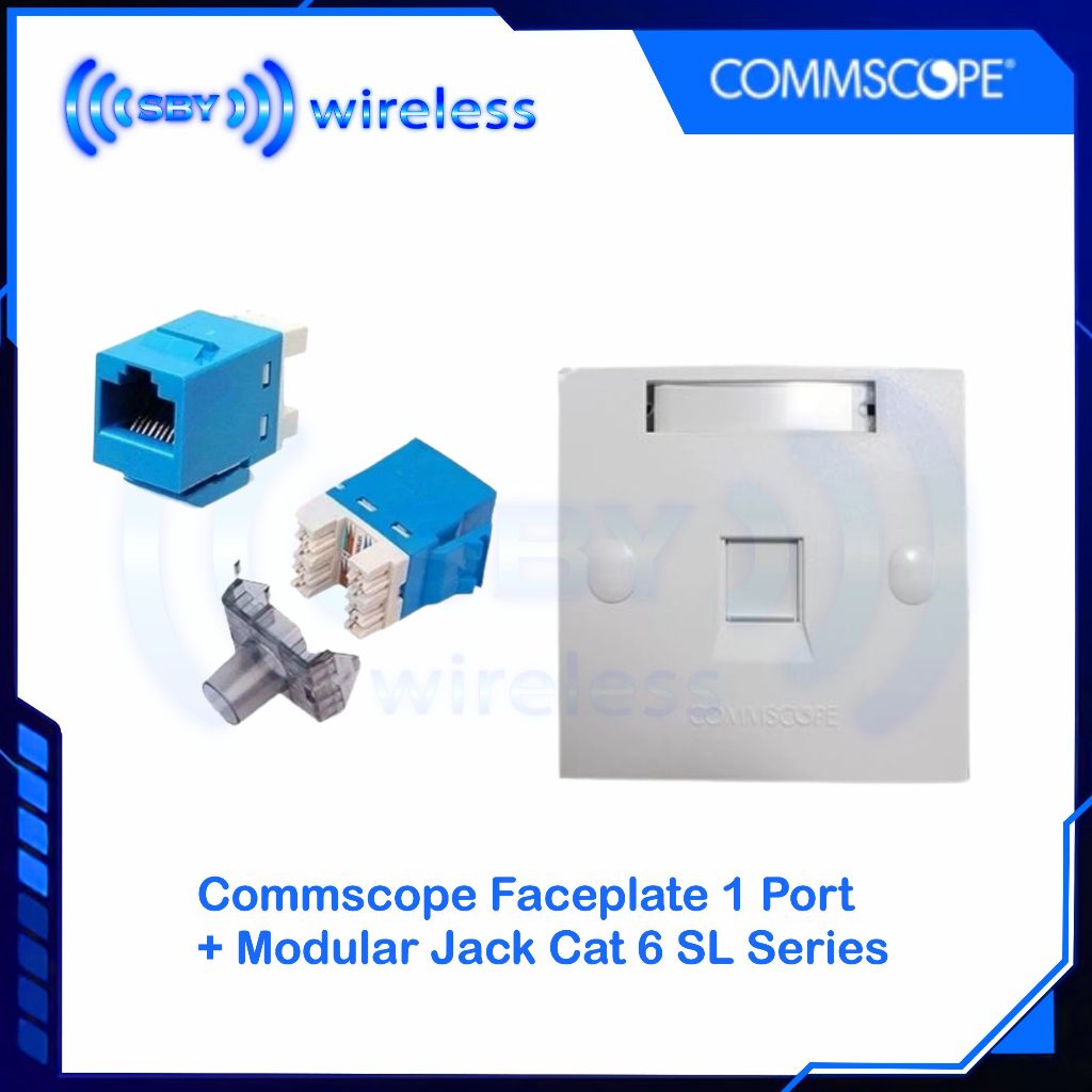 Jual LENGKAP Faceplate 1 Port With Modular Jack Cat 6 SL Series ...
