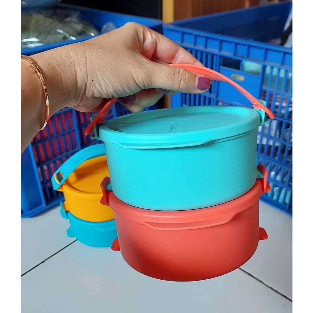 Jual TUPPERWARE rantang Fun Click To Go with Handle (Isi 2 Pcs ...