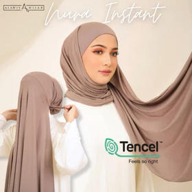 Alawiyahijab Nura Instant TENCEL™ Antibacterial (Pashmina Inner Bukan Kaos Rayon Jersey)
