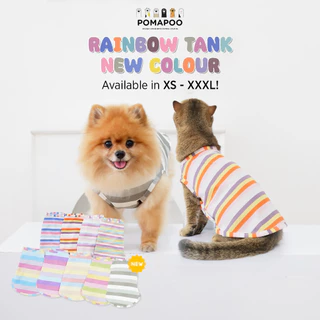 POMAPOO - Baju Kucing dan Baju Anjing Rainbow Tank