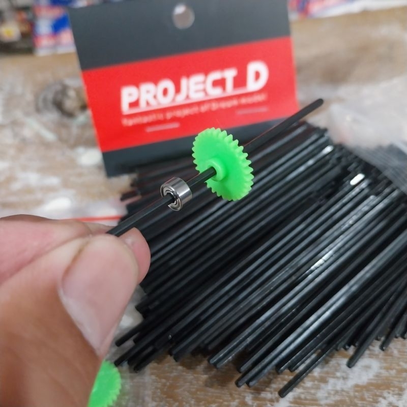 Jual HARD SHAFT HITAM PROJECT D / AS RODA TAMIYA 72MM BLACK PROJECT D ...