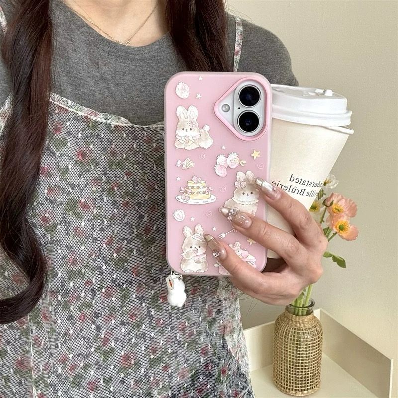 Jual Pink Bunny Case & Strap 17 16 15 14 13 | Shopee Indonesia
