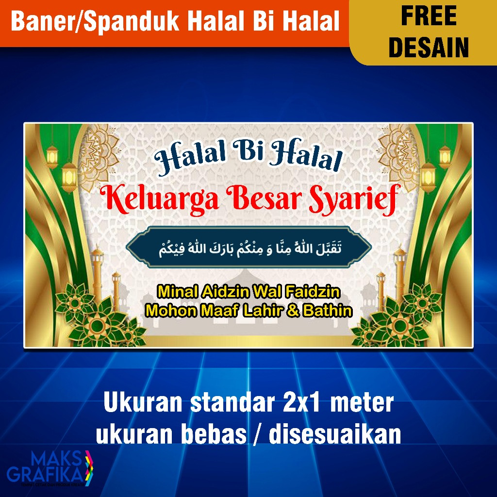 Jual Contoh Spanduk Halal Bihalal Terlengkap & Harga Terbaru September ...