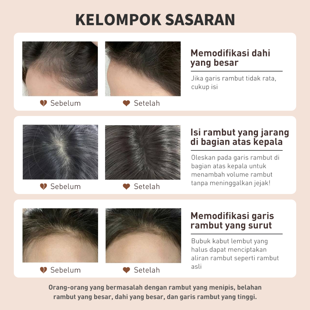 Jual Crowncare Hair Shadow Powder Bedak Penutup Garis Rambut Yang Tipis ...