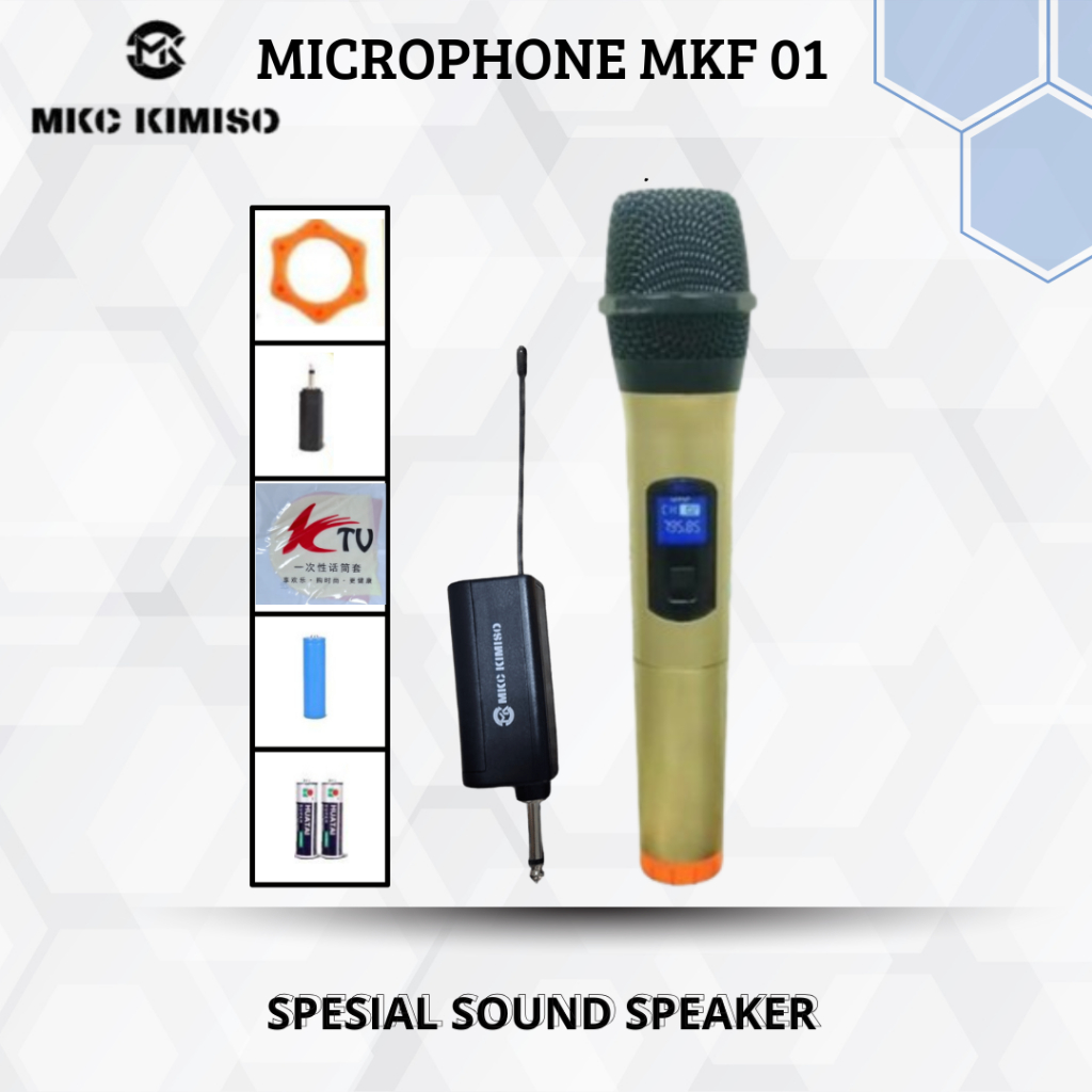 Jual WIRELESS MICROPHONE MKF 01 MIC KARAOKE SINGLE MIC | Shopee Indonesia