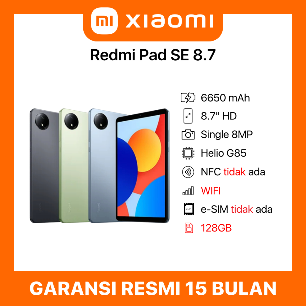 Tablette XIAOMI Redmi Pad SE – Écran 8.7 Pouces, 4 Go RAM, 128 Go Stockage, Gris Grafito | Android, Processeur Octa Core
