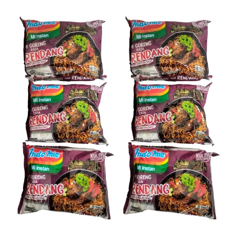 Jual Indomie Mie Goreng Rasa Rendang 6x91g | Shopee Indonesia