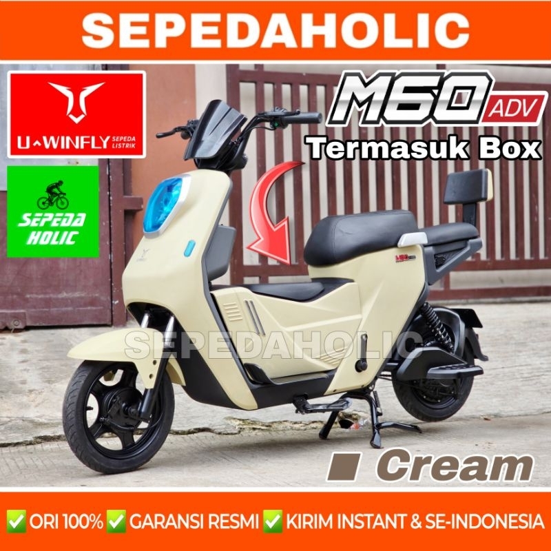 Jual Sepeda Listrik UWINFLY M60 ADV + BOX BAGASI 500 Watt Electric E ...