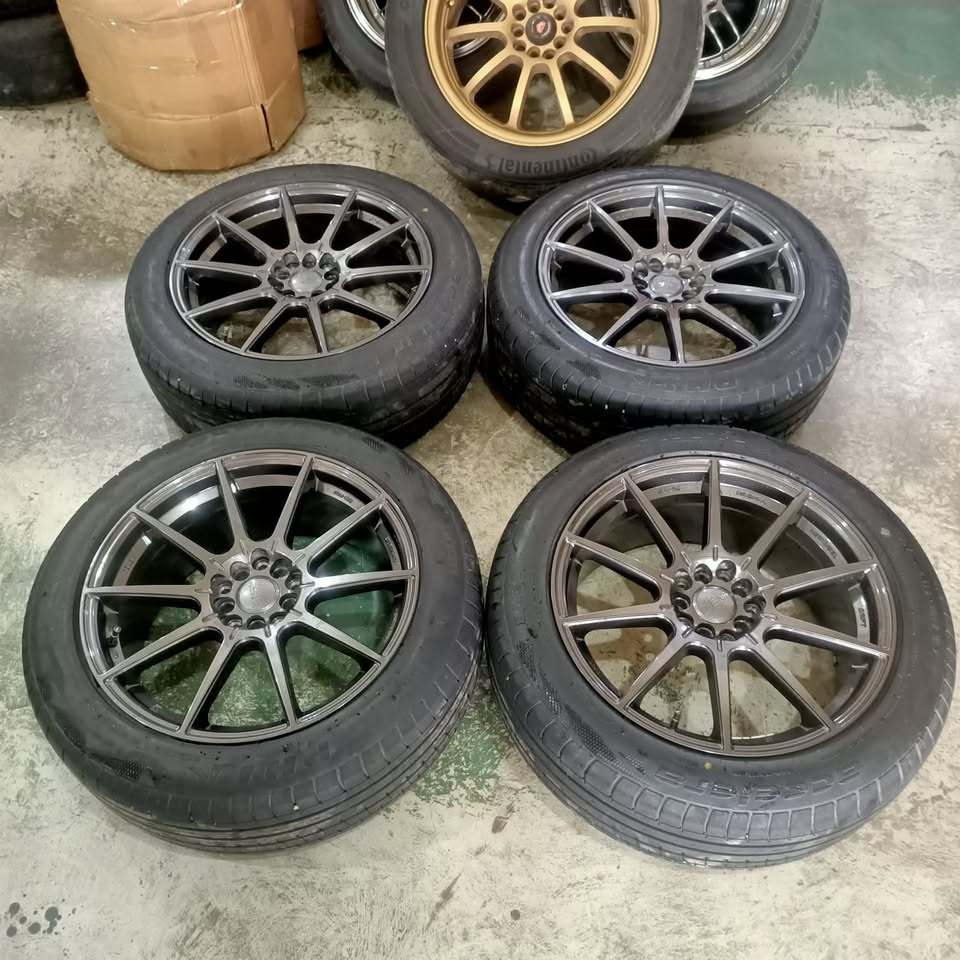 Jual velg mobil bekas berkualitas hsr rai s2 r18 hole 5x100/114,3 buat ...