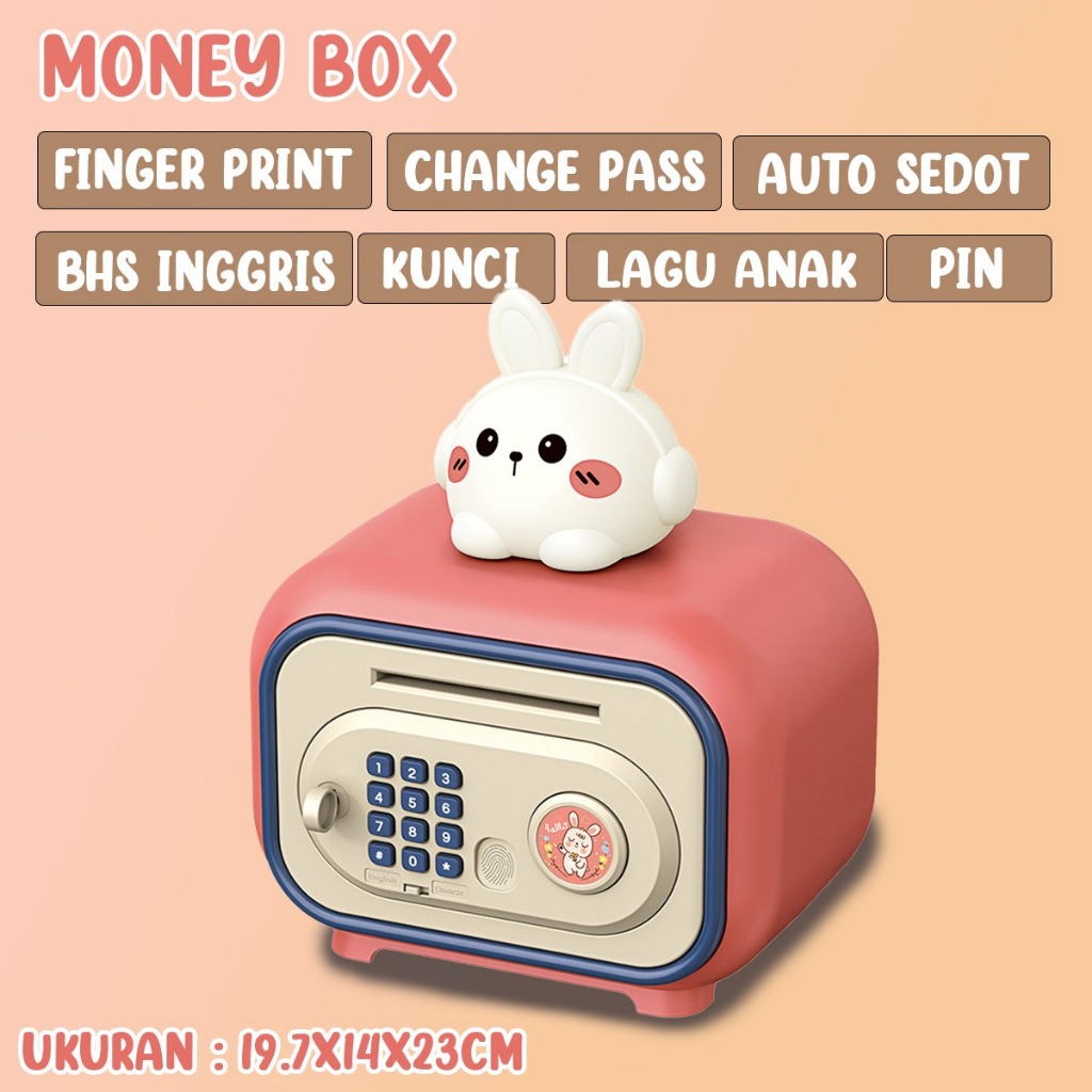 Jual Celengan Money Box Finger Print & PIN Mainan Edukasi Bantu Sikecil ...