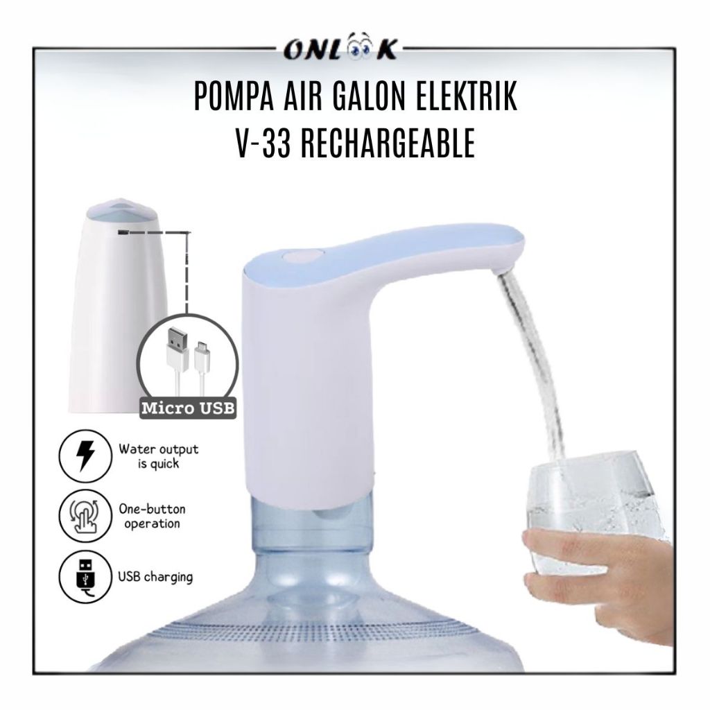 Jual ONLOOK Pompa Galon Elektrik V-33 / Dispenser Air Minum Pencet ...