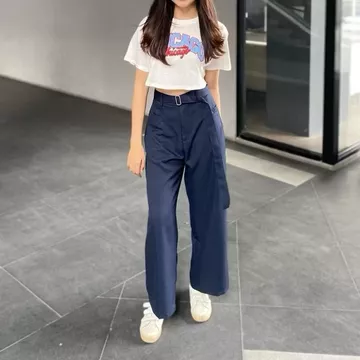 Obi Pants Celana Highwaist Trousers Loose Pants Celana Kulot Kantor Formal Anti Kusut