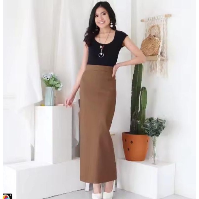 Jual Rok Wanita kerja terbaru kekinian Rok Span Panjang Scuba Rok Span ...