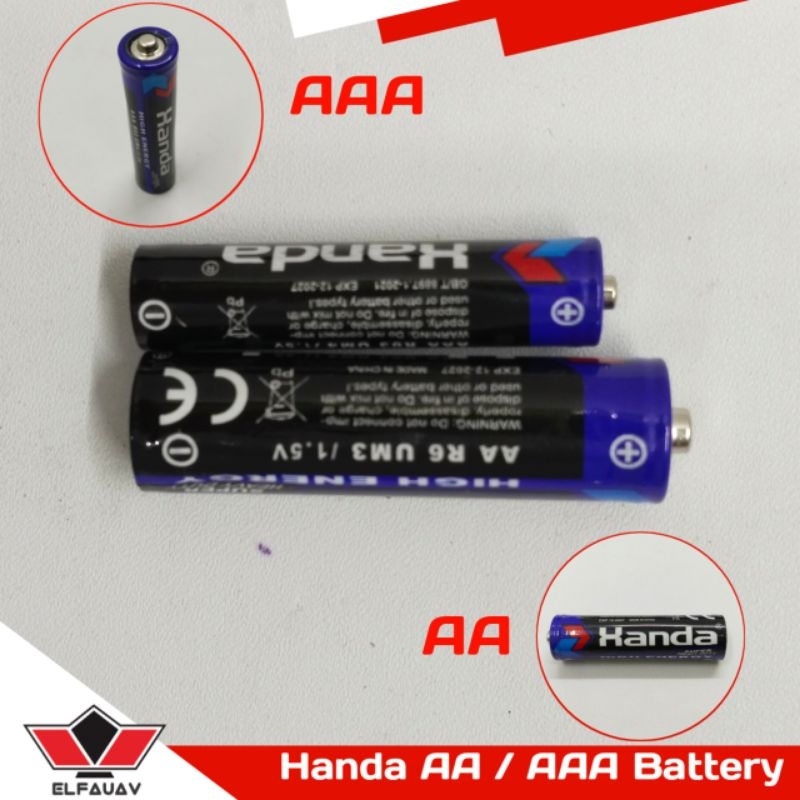 Jual HANDA AA / AAA BATTERY 1.5V R6 BATERAI HANDA 1.5 VOLT | Shopee ...